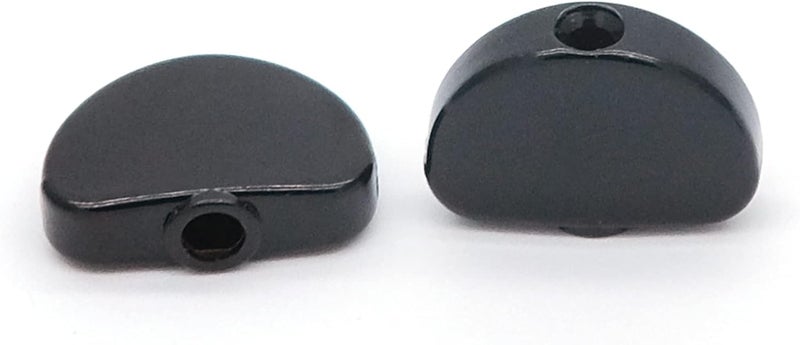harpfeas 6PCS Metal Big Semicircle Guitar Tuning Peg Buttons,Tuning Key Button Heads Tuners Machine Handle for Folk Electric and Acoustic Guitar (Black) - Image 3